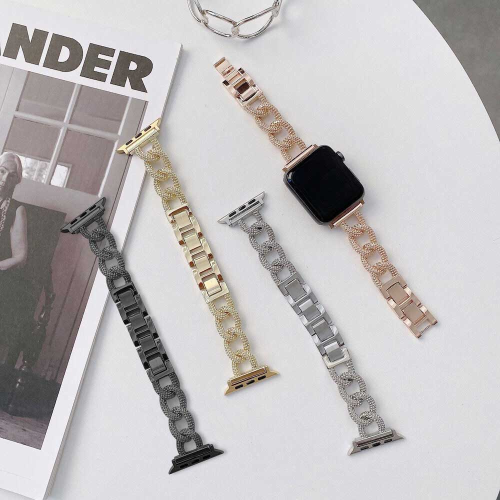  Apple Watch Steel link Chain Strap - gold