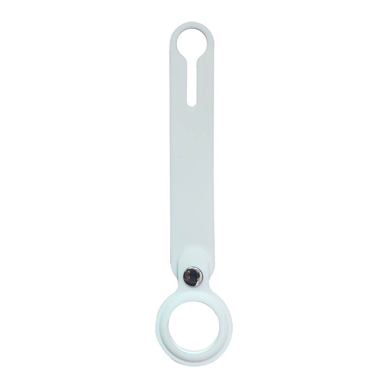 Airtag Silicone Loop Key Ring - White