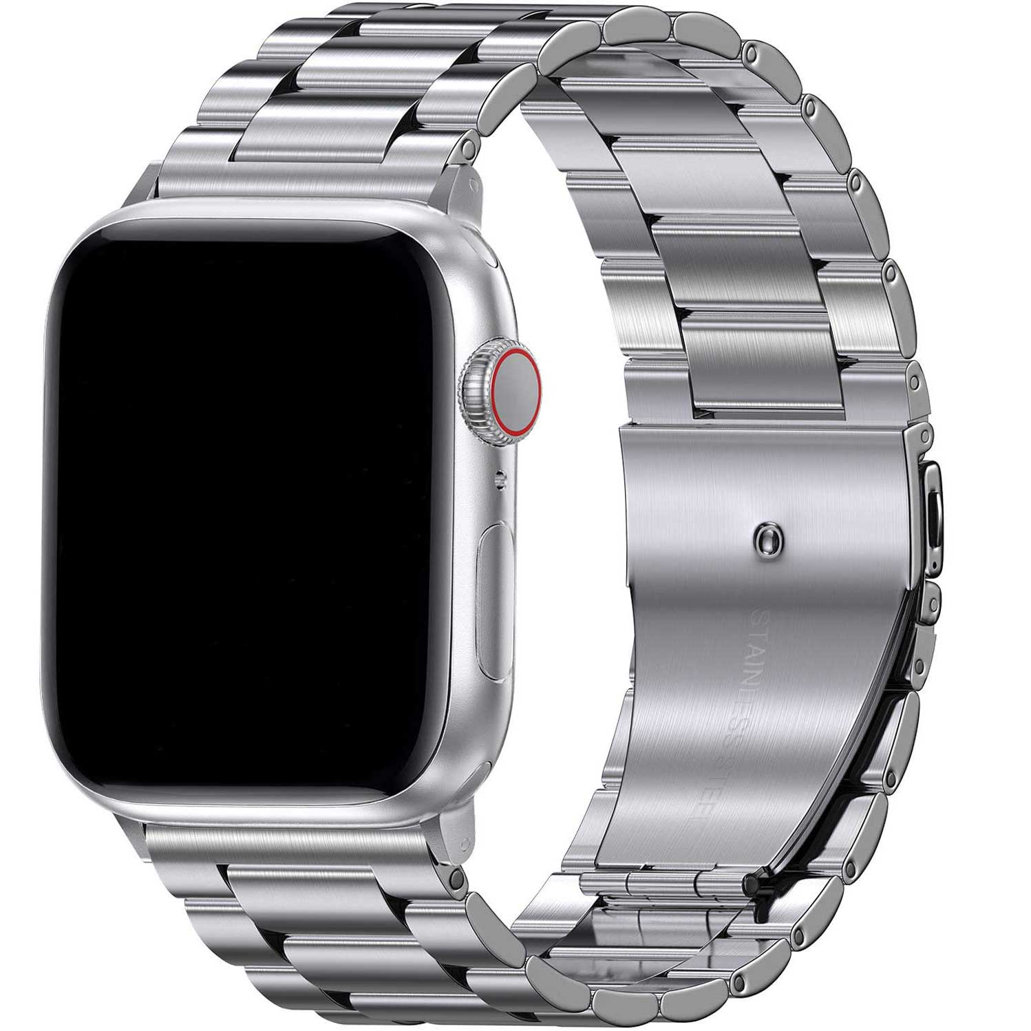 Apple Watch Beads Steel Link Strap - Silver