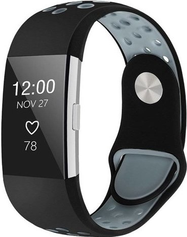 Fitbit Charge 2 Double Sport Strap - Black Grey