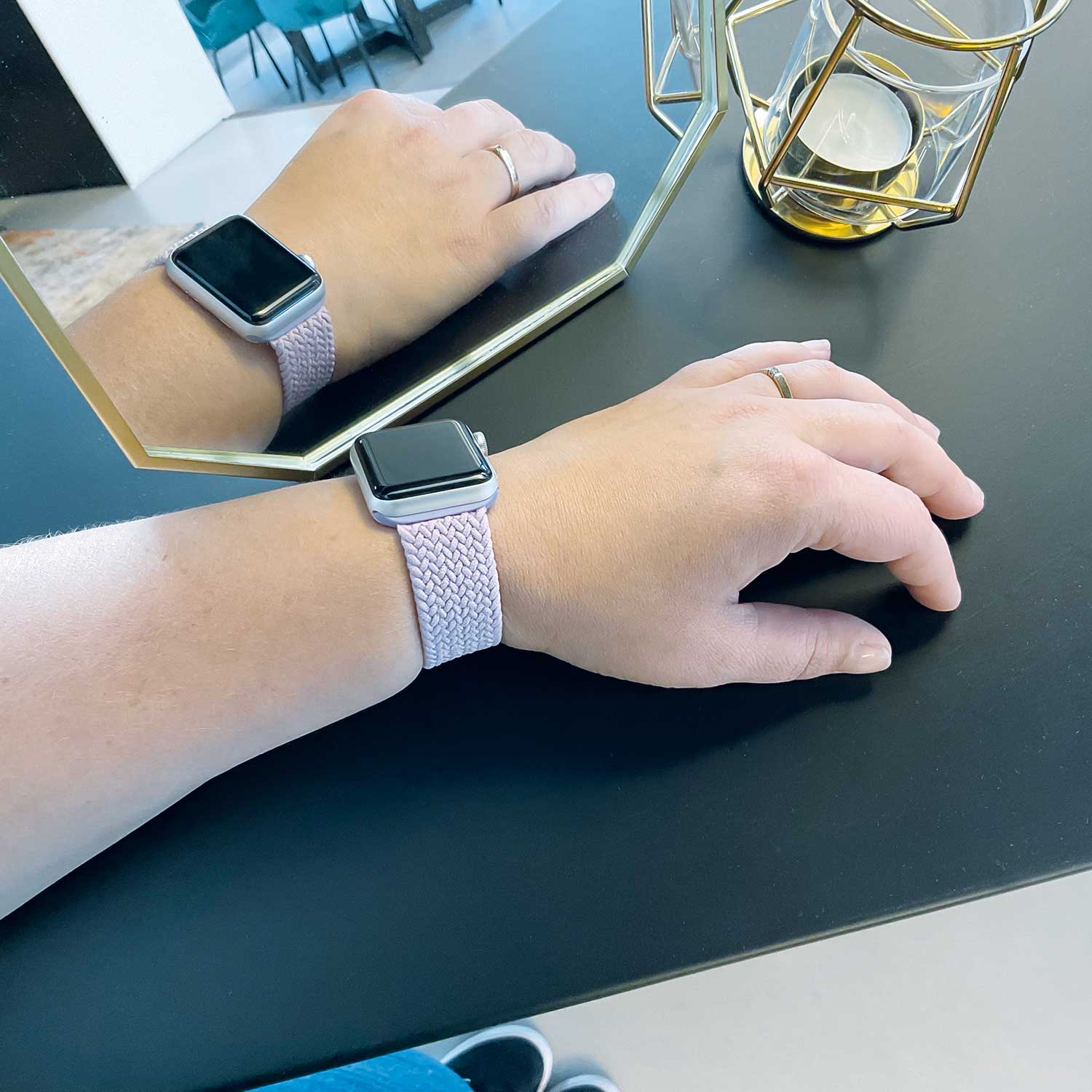 Apple Watch Nylon Braided Solo Loop Strap - Light Purple