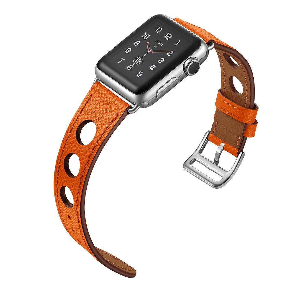Apple Watch Leather Hermes Strap - Orange