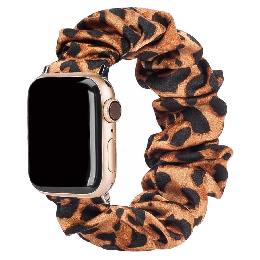 Apple Watch Nylon Scrunchie Strap - Panther Brown