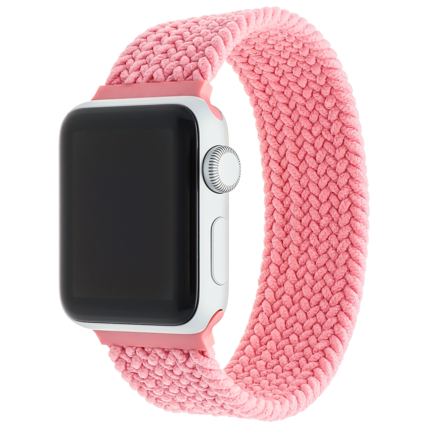 Apple Watch Nylon Braided Solo Loop Strap - Pink Punch