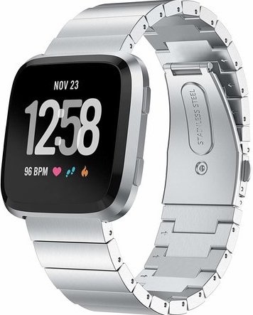 Fitbit Versa Steel Link Strap - Silver