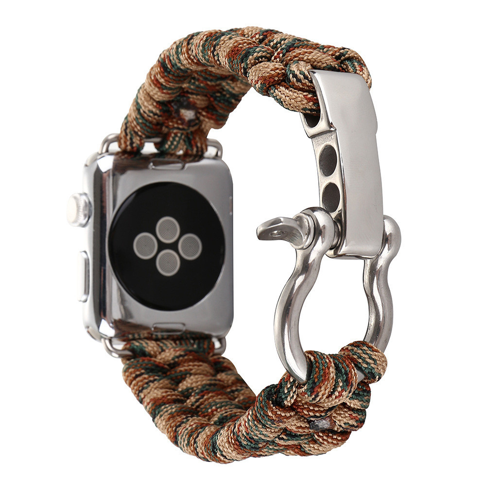 Apple Watch Nylon Rope Strap - Camouflage Brown