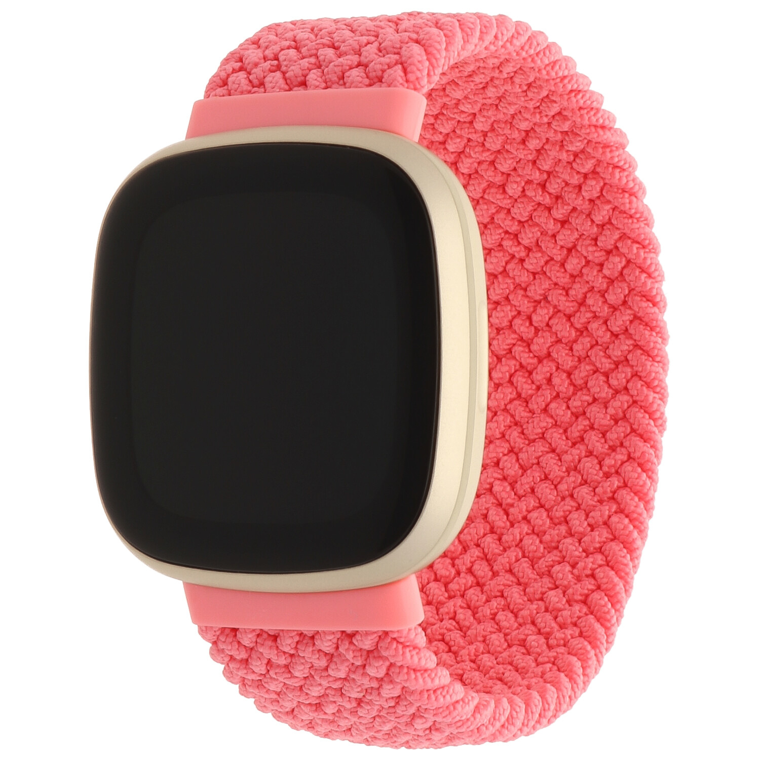 Fitbit Versa 3 / Sense Nylon Braided Solo Strap - Pink