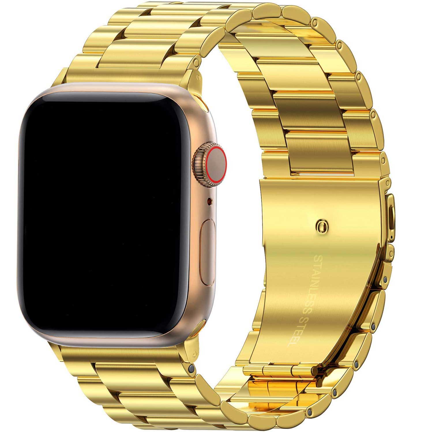 Apple Watch Beads Steel Link Strap - Gold