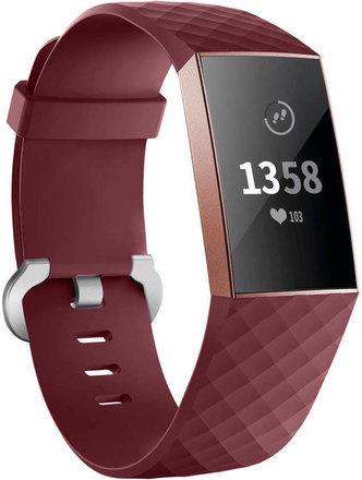 Fitbit Charge 3 &Amp; 4 Sport Waffle Strap - Wine Red