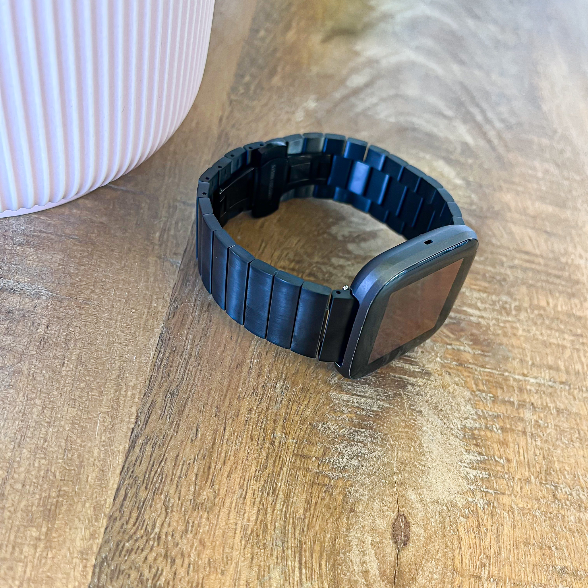 Fitbit Versa Steel Link Strap - Black
