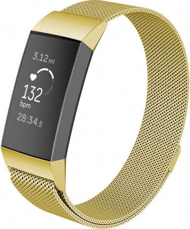 Fitbit Charge 3 &Amp; 4 Milanese Strap - Gold