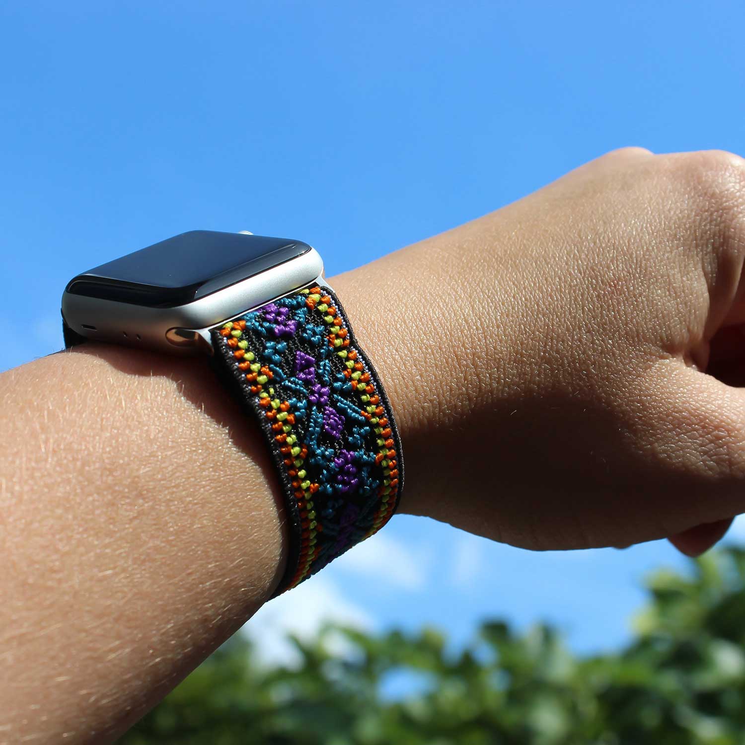 Apple Watch Nylon Woven Strap - Bohemian Purple