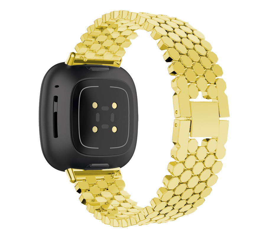 Fitbit Versa 3 / Sense Vis Steel Link Strap - Gold