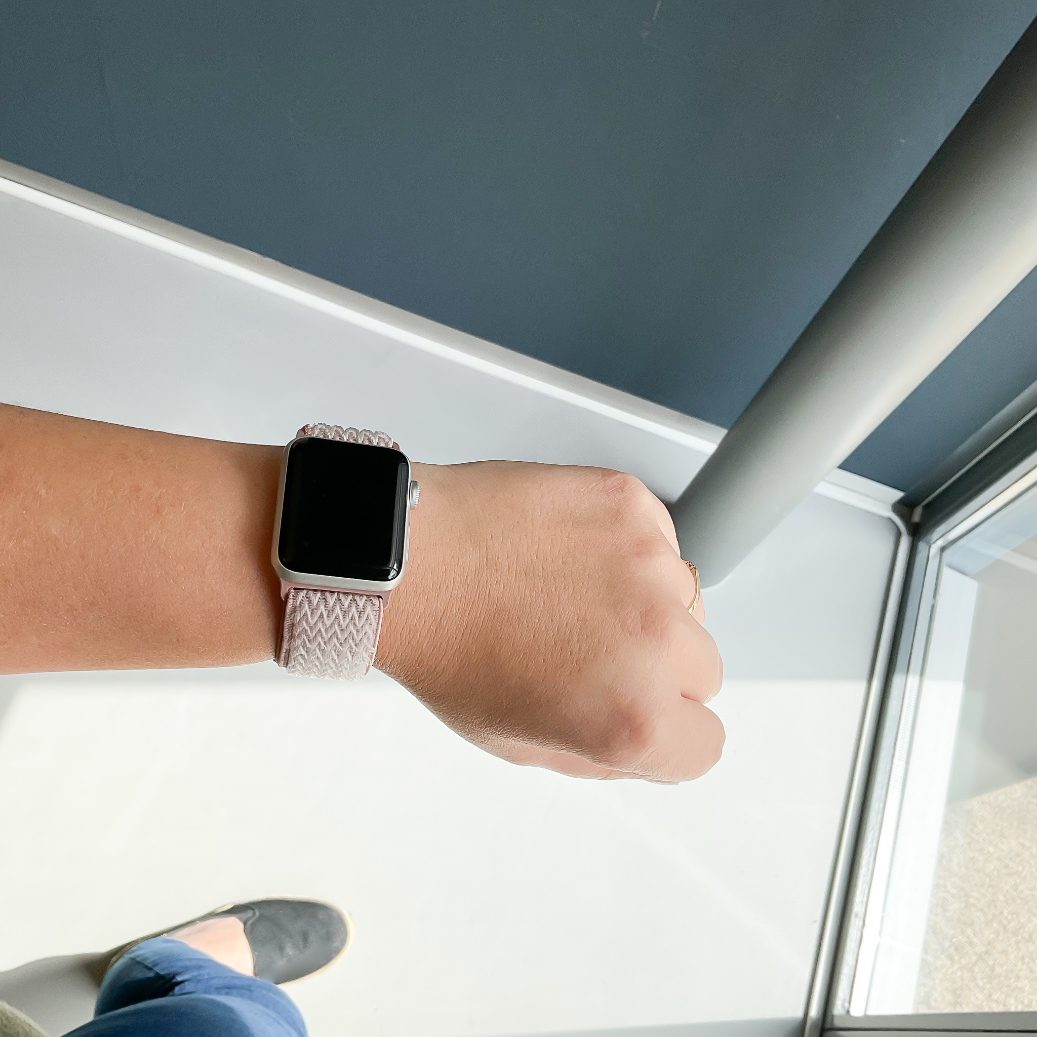 Apple Watch Nylon Woven Solo Strap - Powder Sand