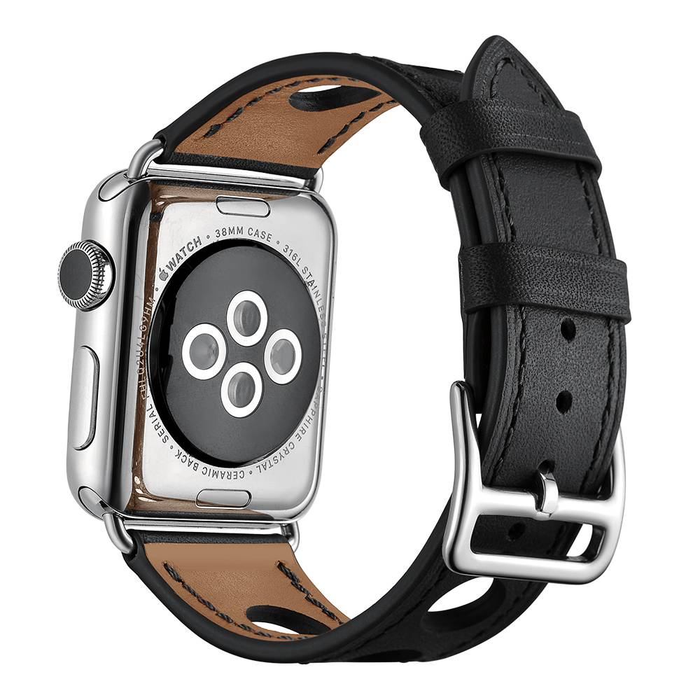 Apple Watch Leather Hermes Strap - Black
