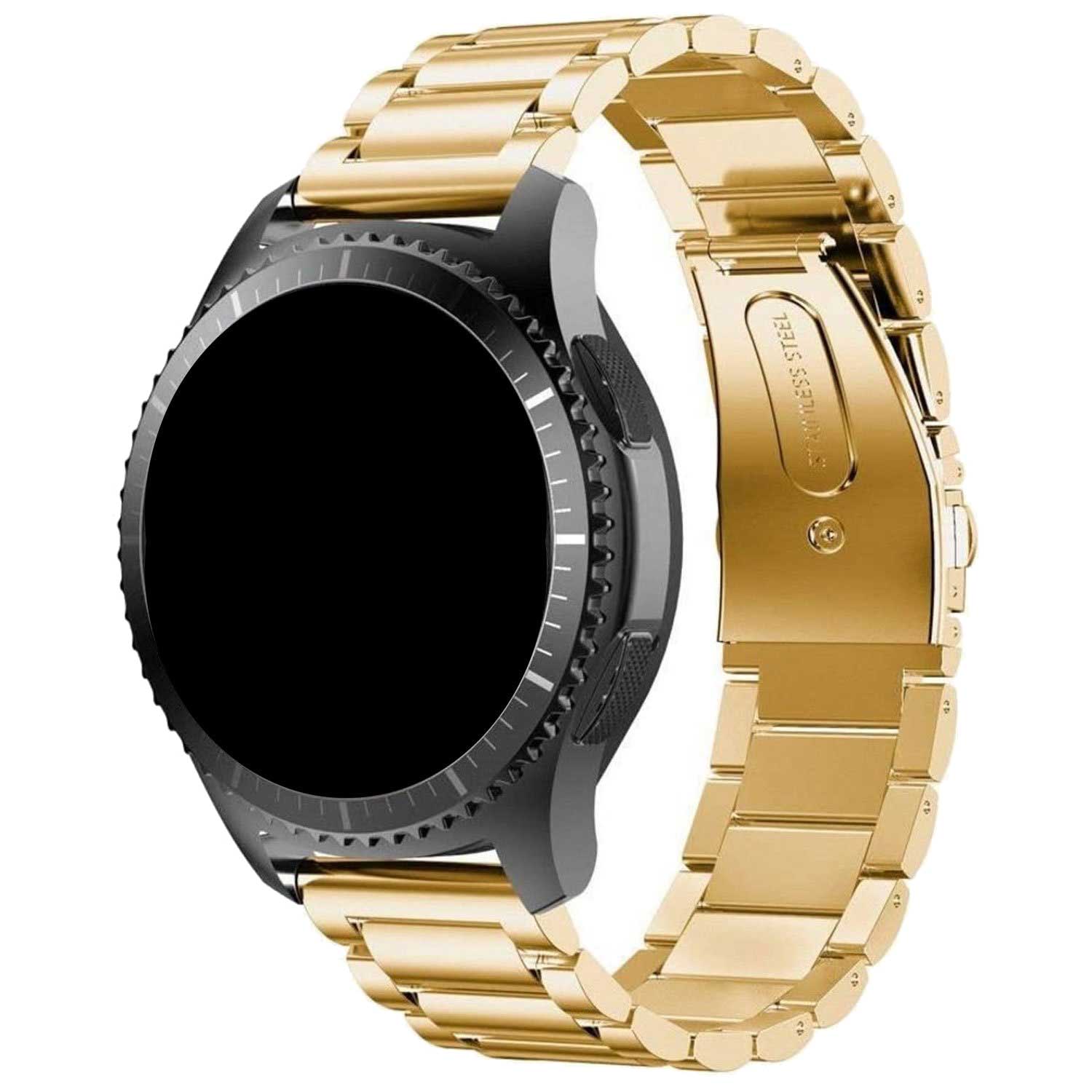 Samsung Galaxy Watch 7 Beaded Steel Link Strap - Gold