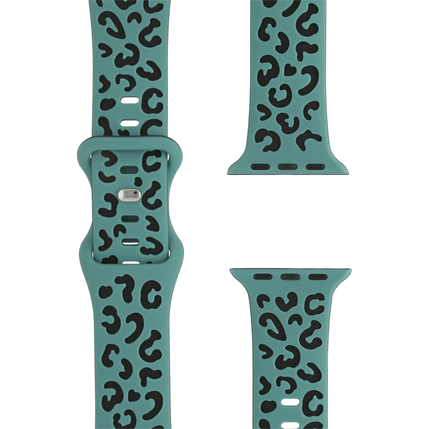 Apple Watch Silicone Leopard Wild Strap - Cactus Black