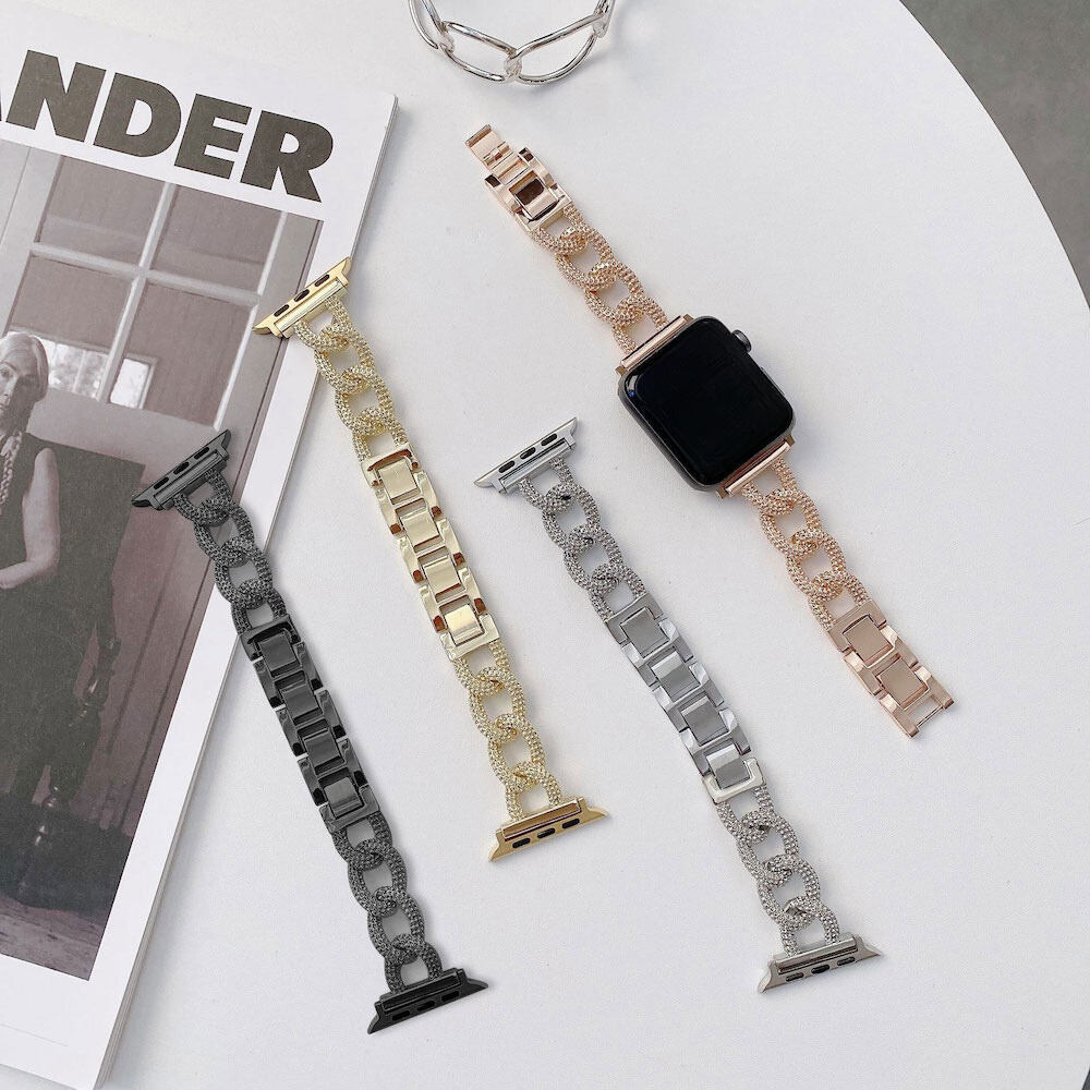  Apple Watch Steel link Chain Strap - rose gold