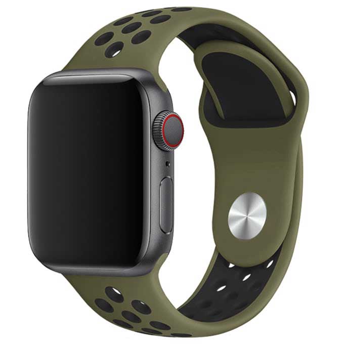 Apple Watch Double Sport Strap - Olive Black