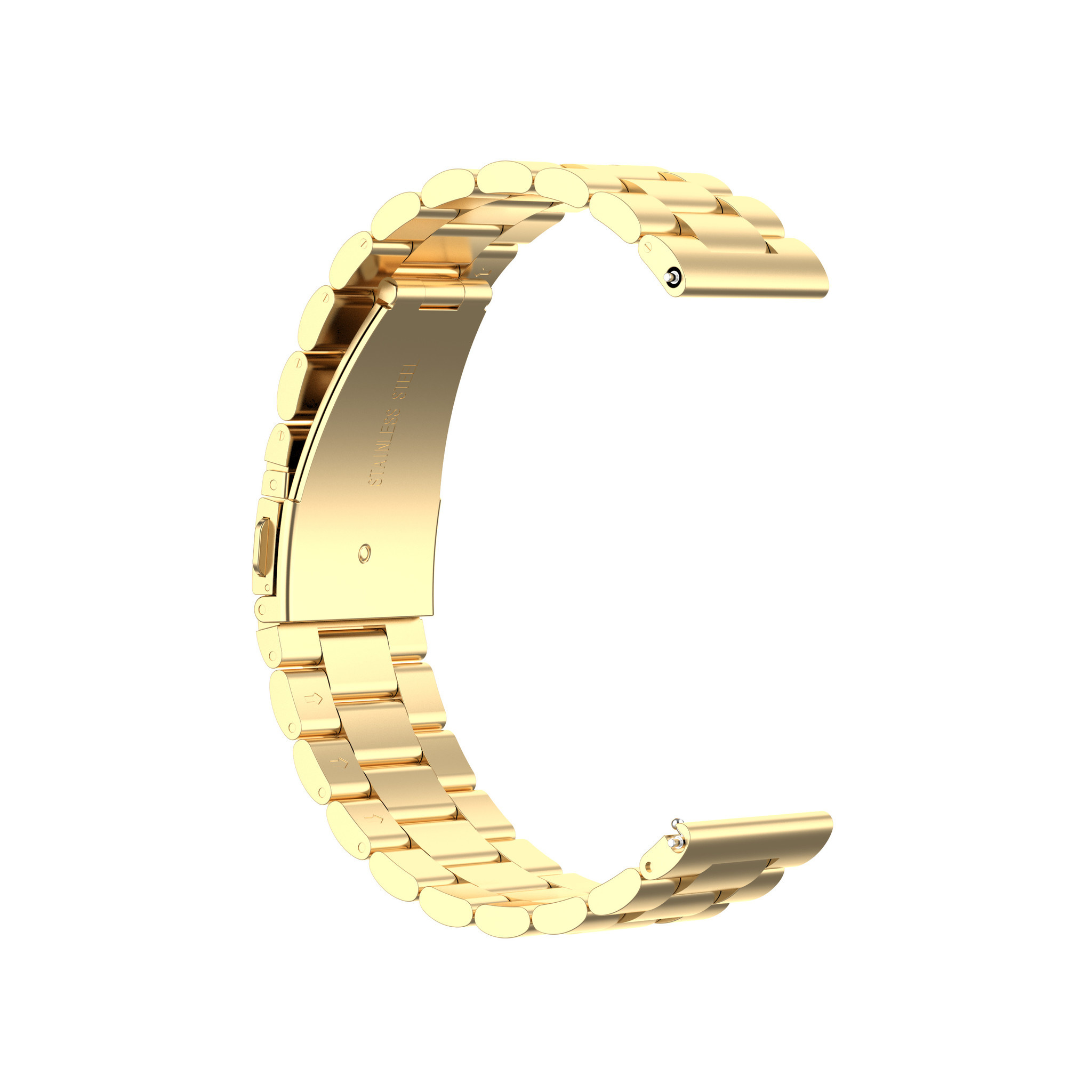 Samsung Galaxy Watch Beads Steel Link Strap - Gold