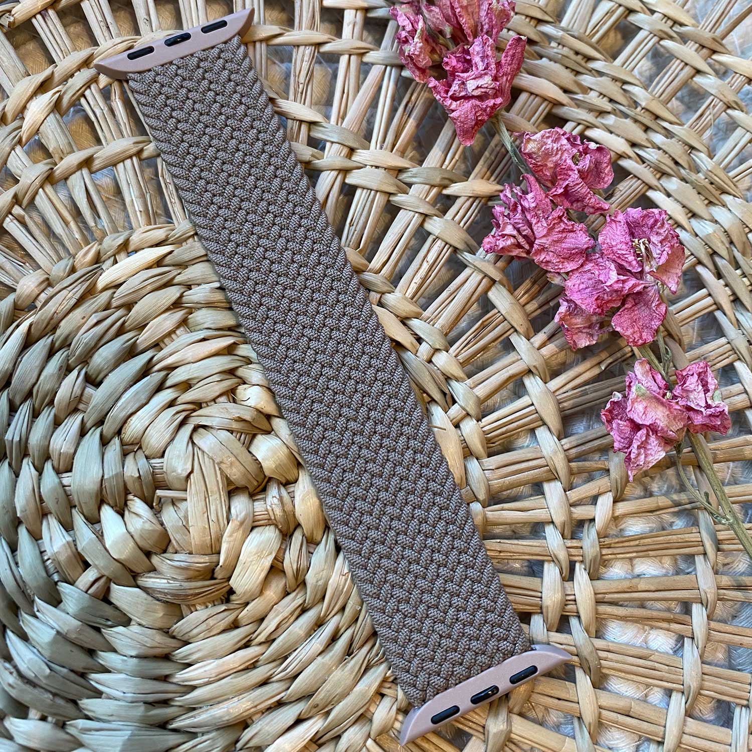 Apple Watch Nylon Braided Solo Loop Strap - Clay