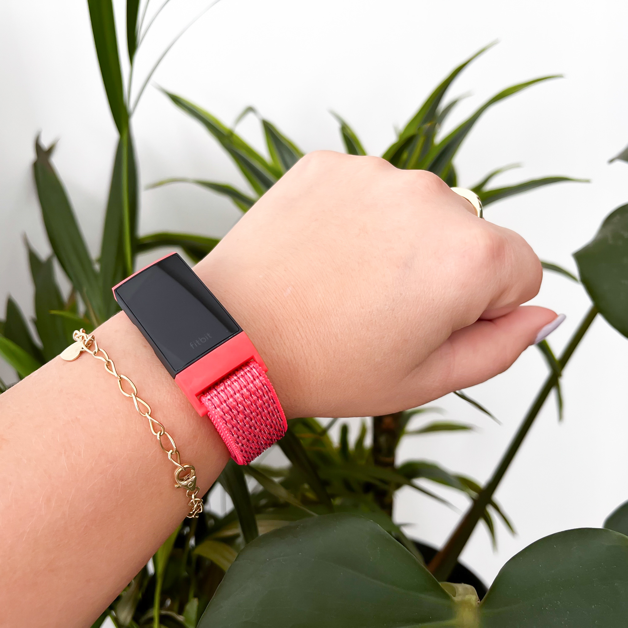 Fitbit Charge 3 &Amp; 4 Nylon Strap - Hibiscus