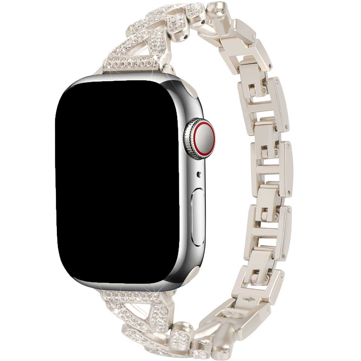 Apple Watch Heart Steel Link Strap - Faye Starlight