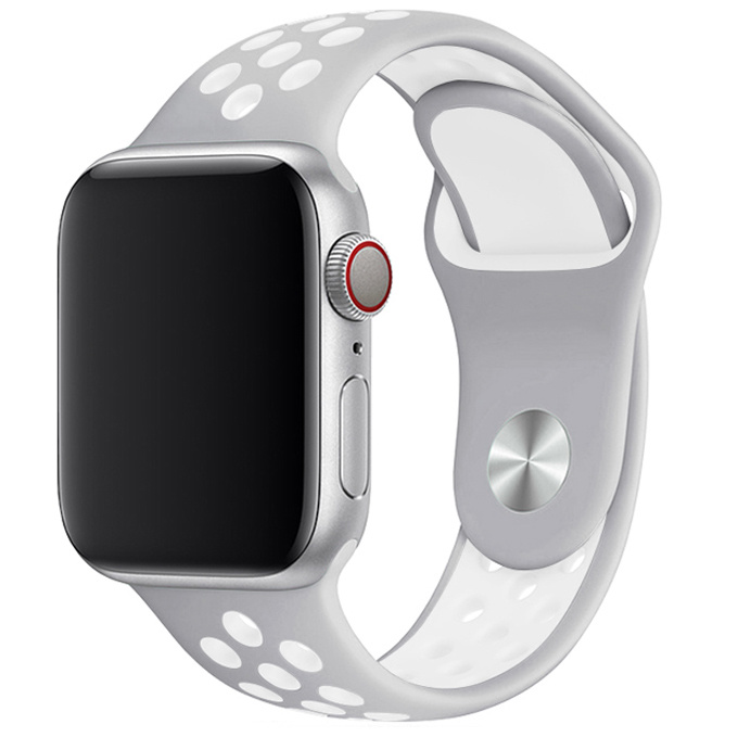 Apple Watch Double Sport Strap - Silver White