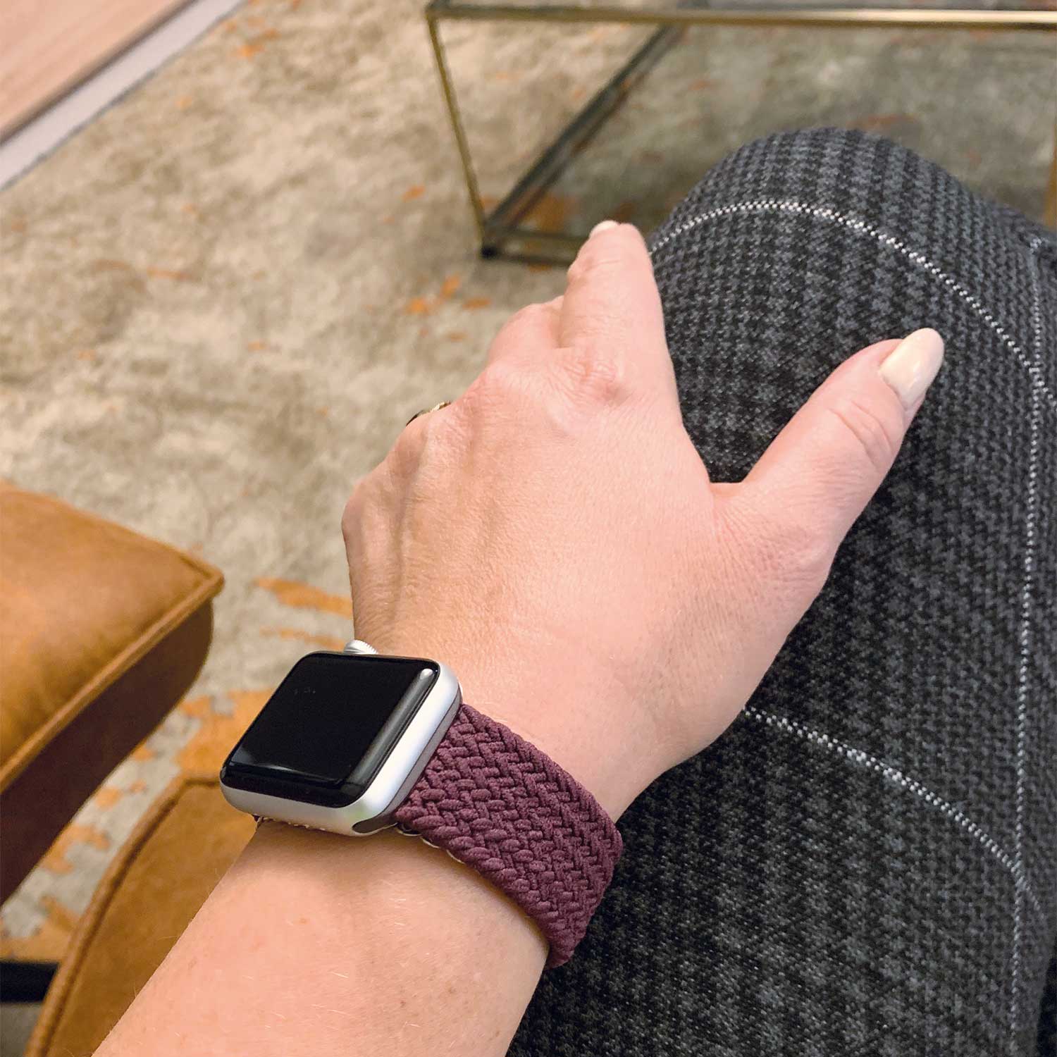 Apple Watch Nylon Braided Solo Loop Strap - Cherry