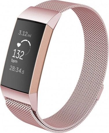 Fitbit Charge 3 &Amp; 4 Milanese Strap - Pink