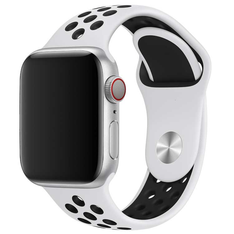Apple Watch Double Sport Strap - White Black