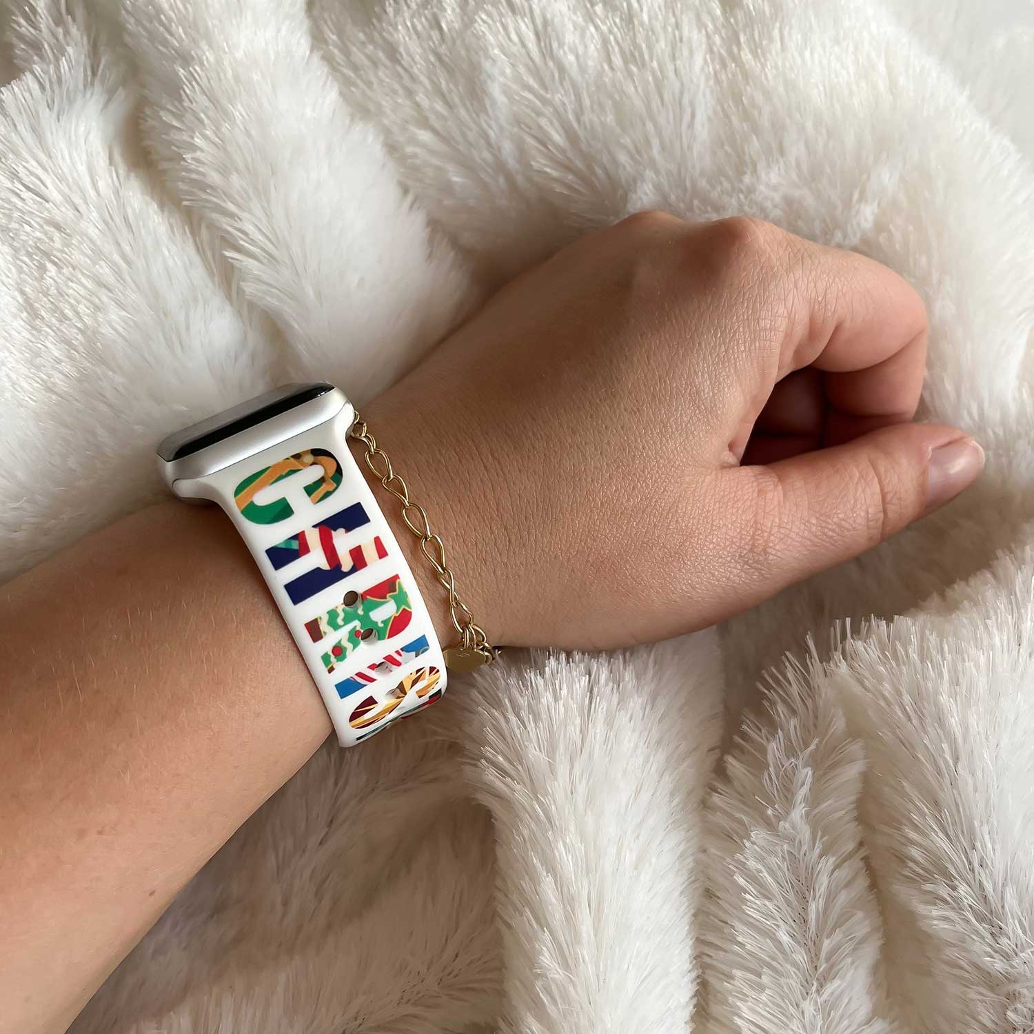 Apple Watch Print Sport Strap - Christmas Merry Christmas