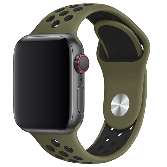 Apple Watch Double Sport Strap - Olive Black