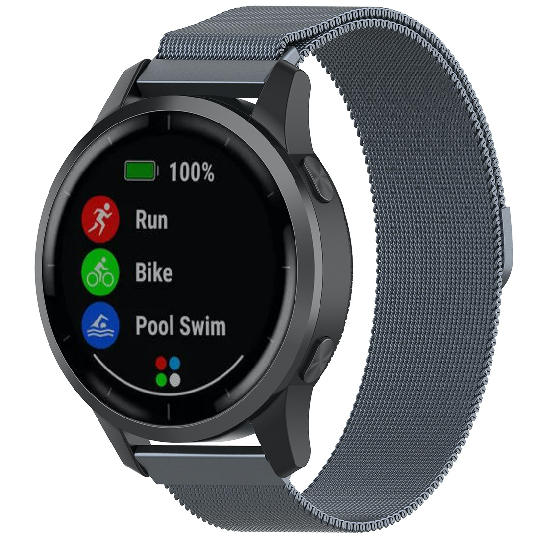 Garmin Vivoactive / Vivomove Milanese Strap - Space Grey