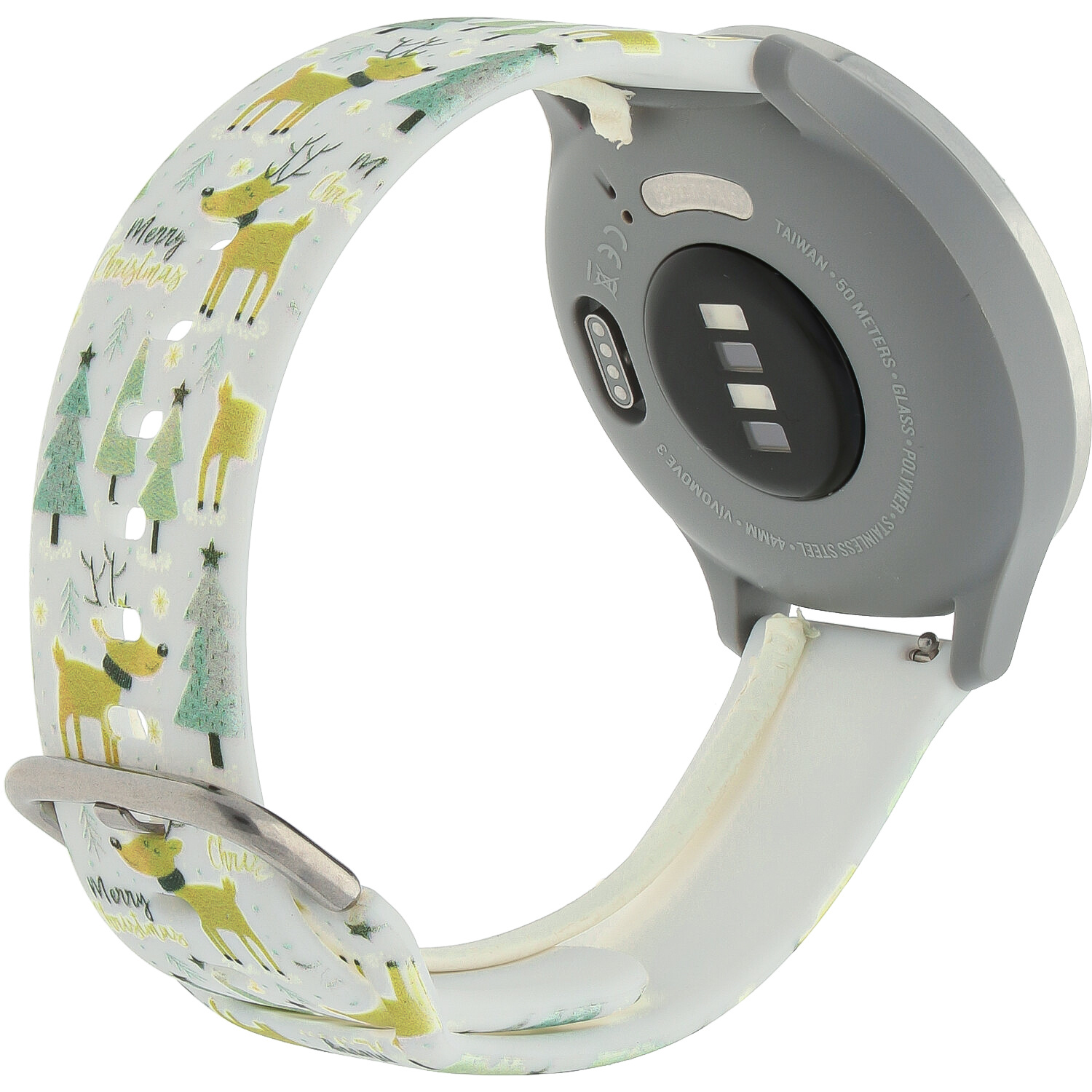 Huawei Watch Print Sport Strap - Christmas Tree White