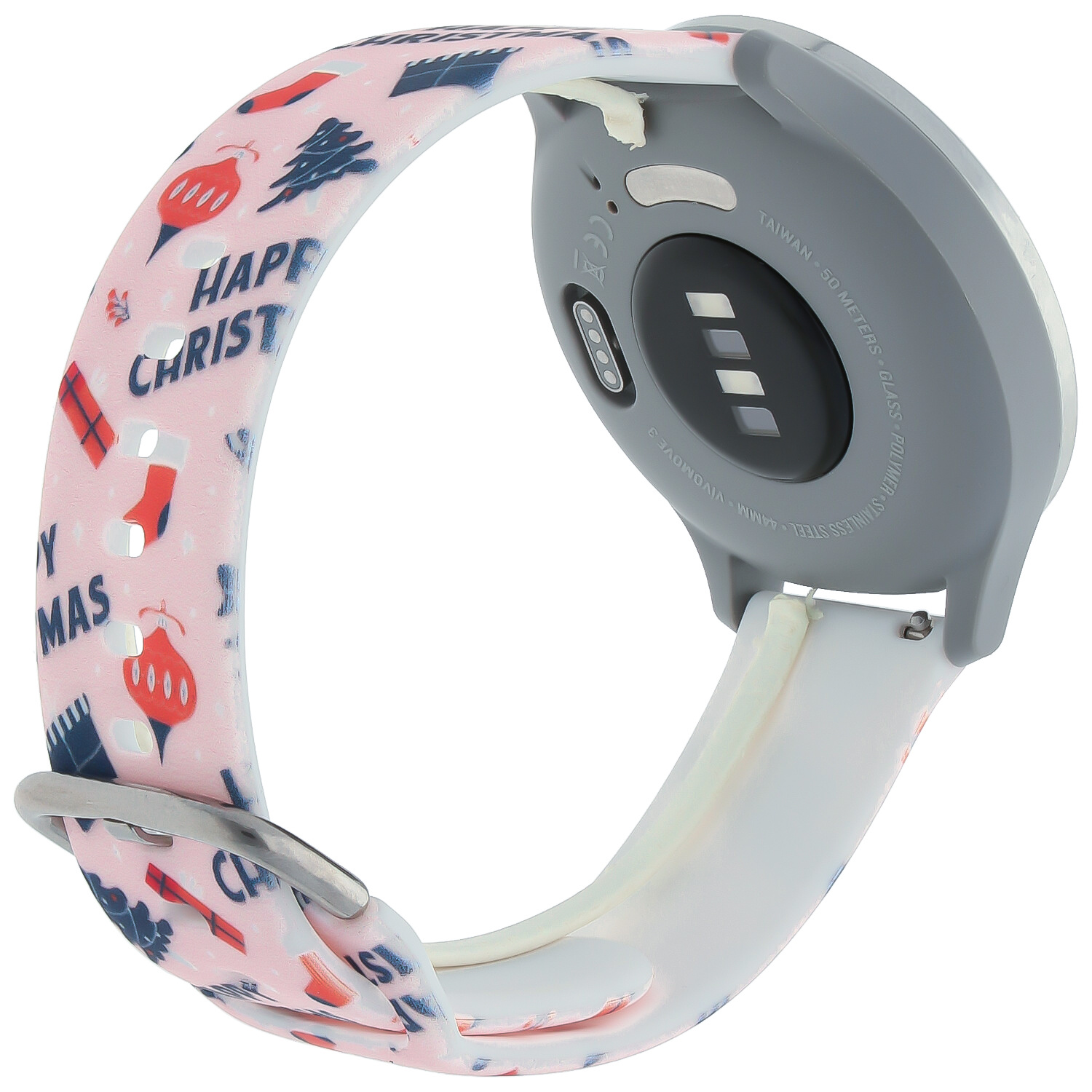 Samsung Galaxy Watch Print Sport Strap - Christmas Pink