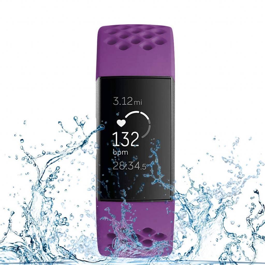 Fitbit Charge 3 &Amp; 4 Sport Point Strap - Dark Purple