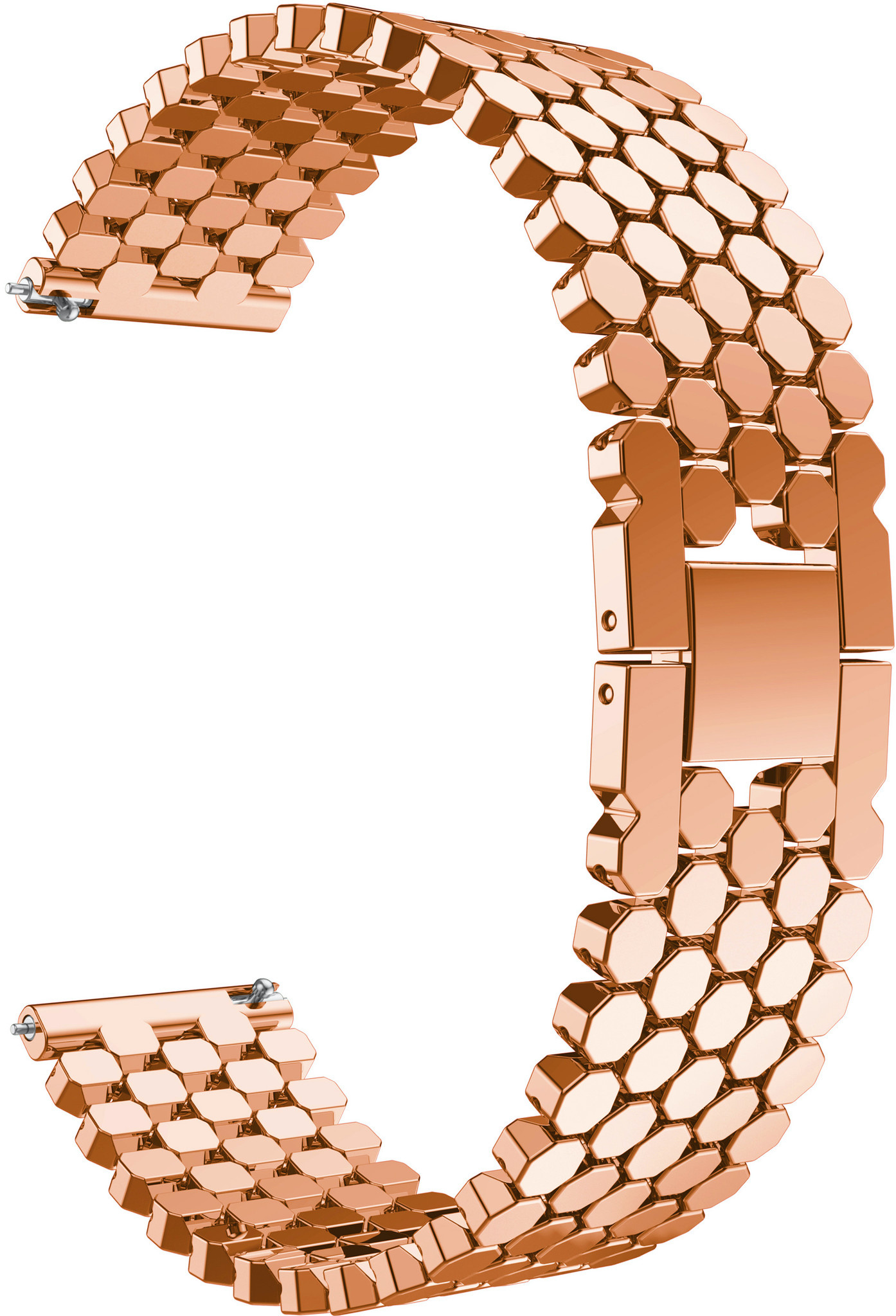 Polar Vantage M / Grit X Fish Steel Link Strap - Rose Gold