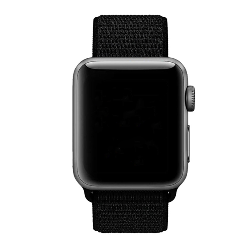 Apple Watch Nylon Sport Loop Strap - Dark Black
