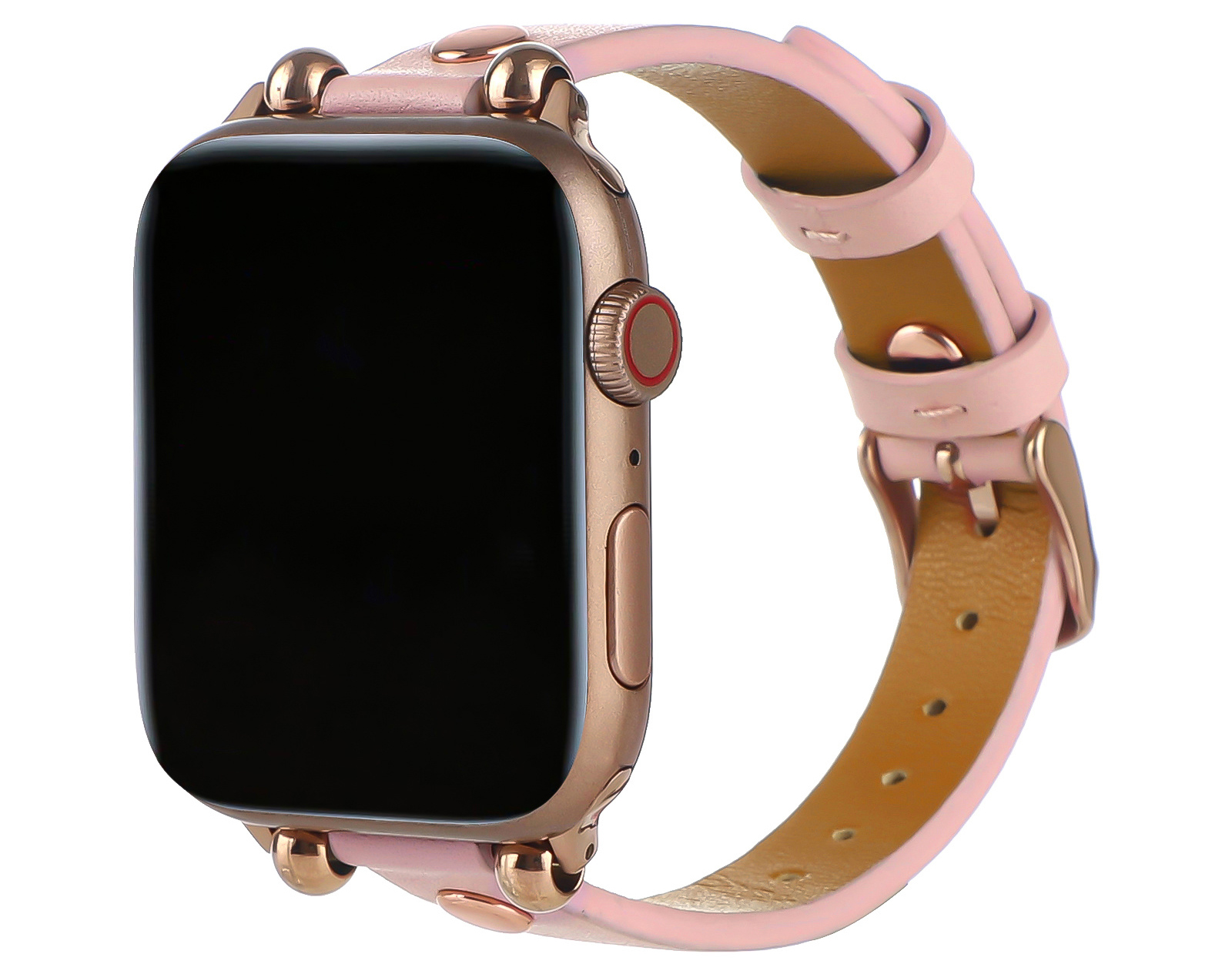 Apple Watch Leather Slim Strap - Pink