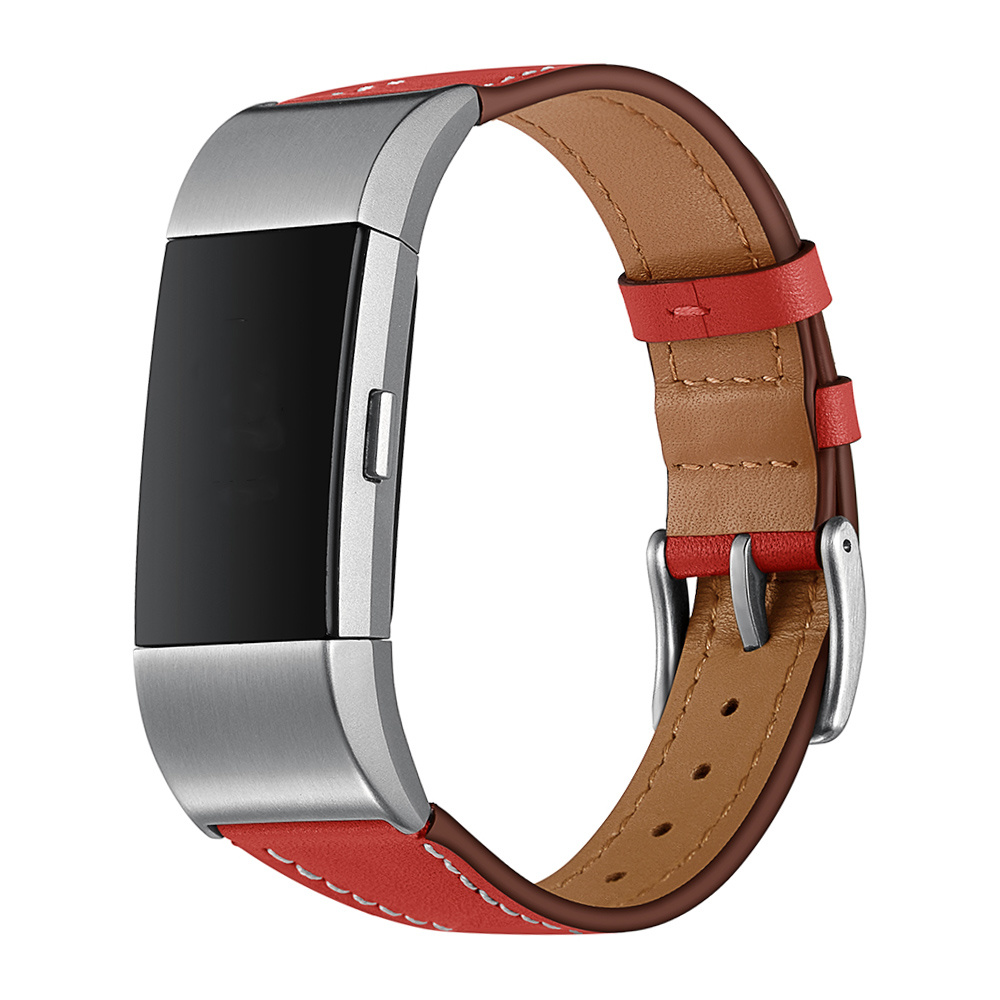 Fitbit Charge 2 Premium Leather Strap - Red