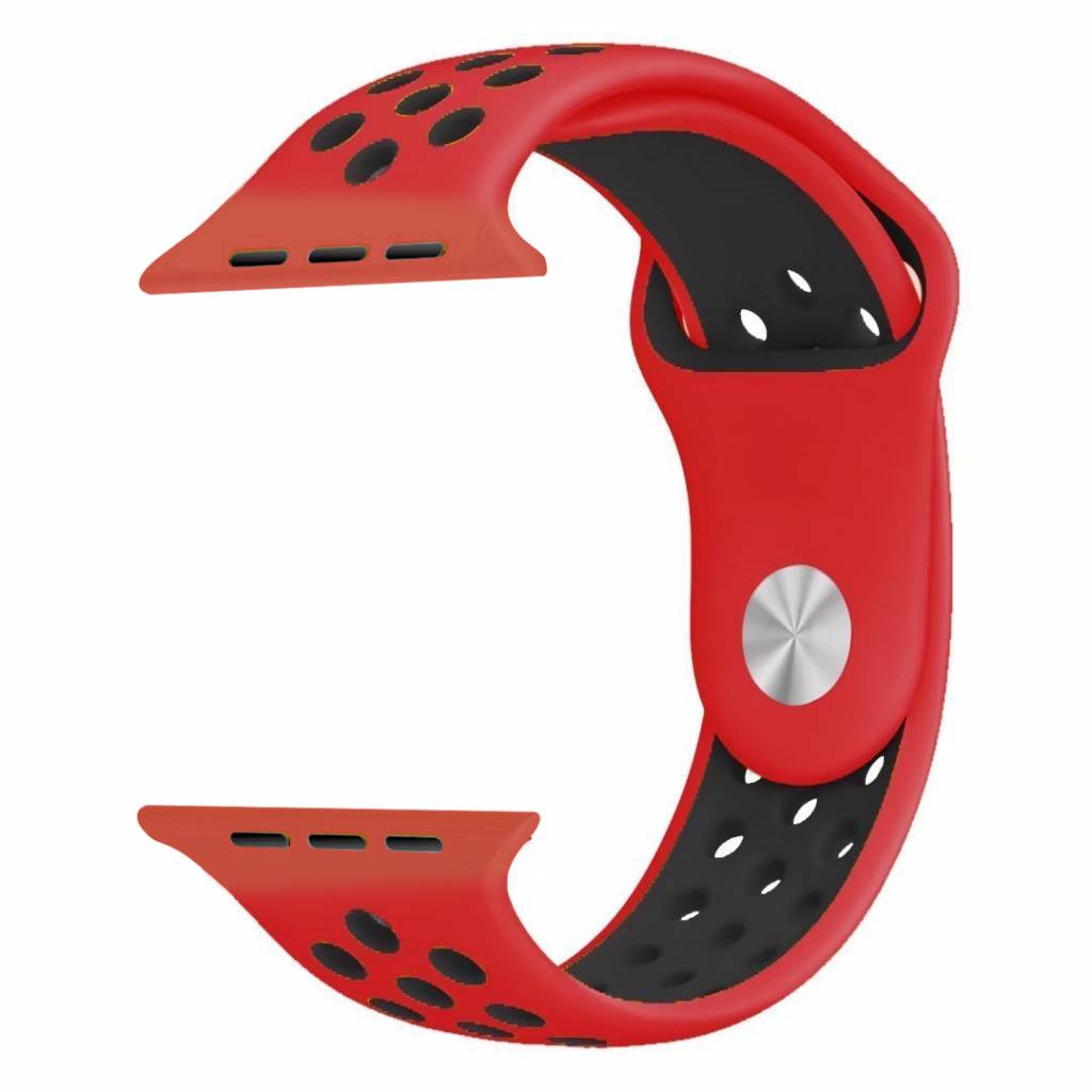 Apple Watch Double Sport Strap - Red Black