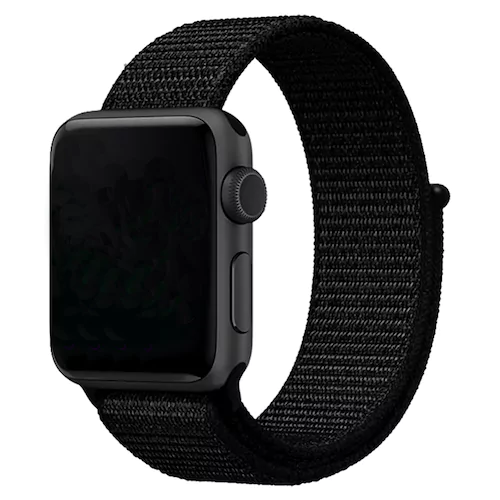 Apple Watch Nylon Sport Loop Strap - Dark Black