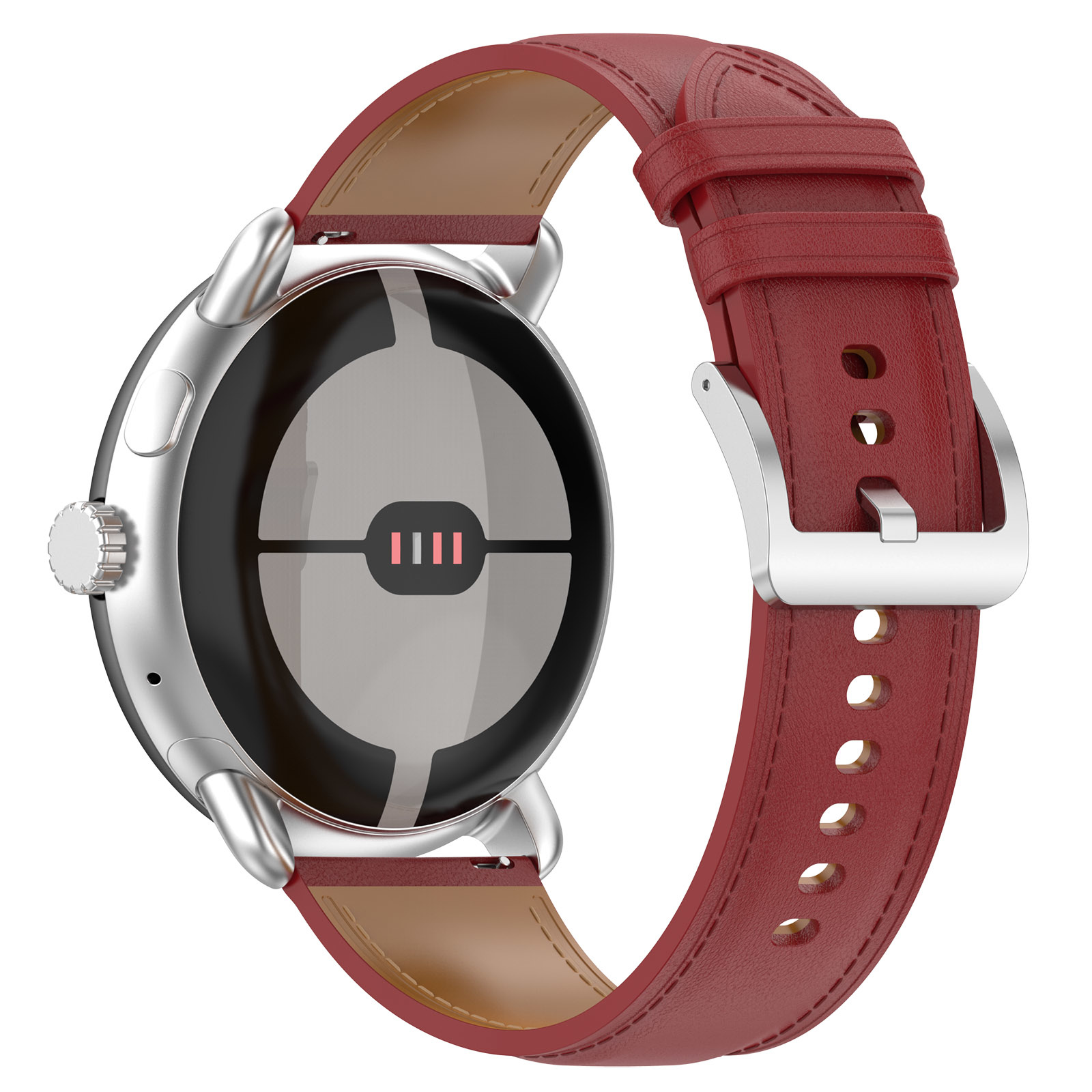 Google Pixel Watch Leather Strap - Red