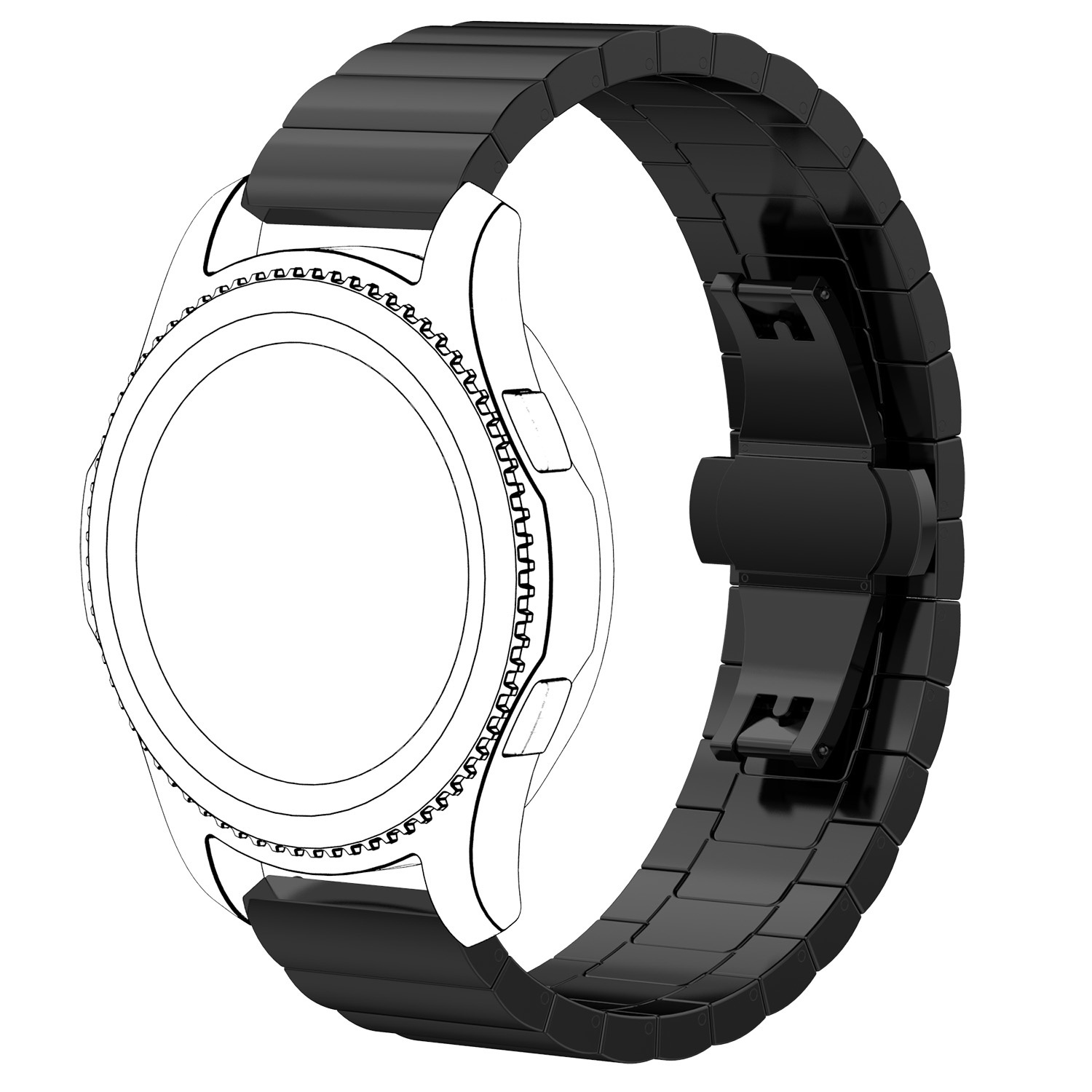 Samsung Galaxy Watch Steel Link Strap - Black