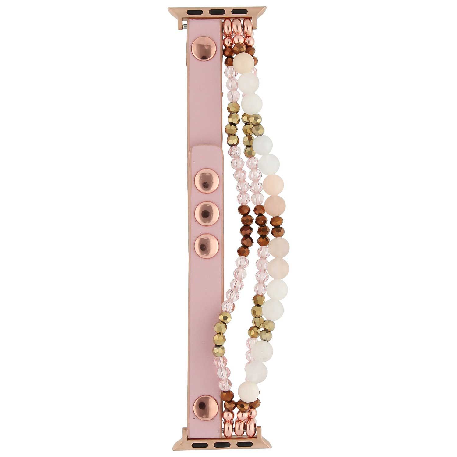 Apple Watch Leather Jewellery Strap - Pink
