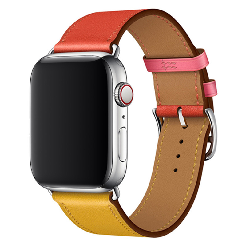 Apple Watch Leather Sing Tour - Red Yellow