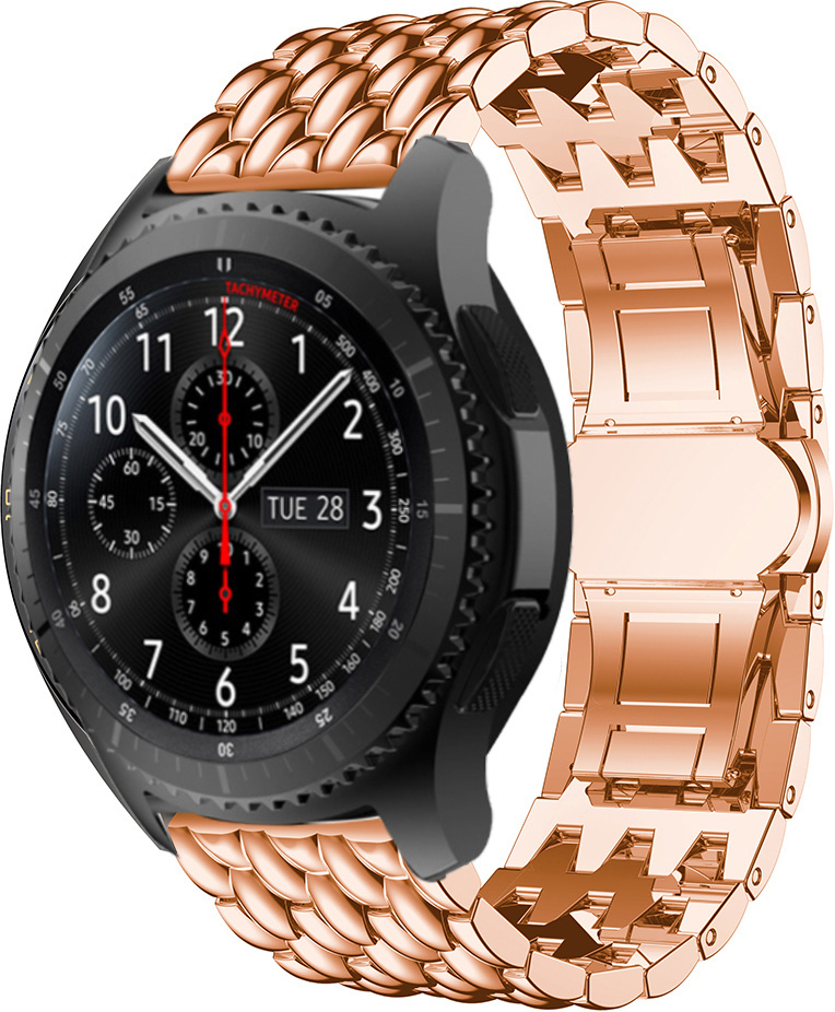 Garmin Vivoactive Dragon Steel Link Strap - Rose Gold