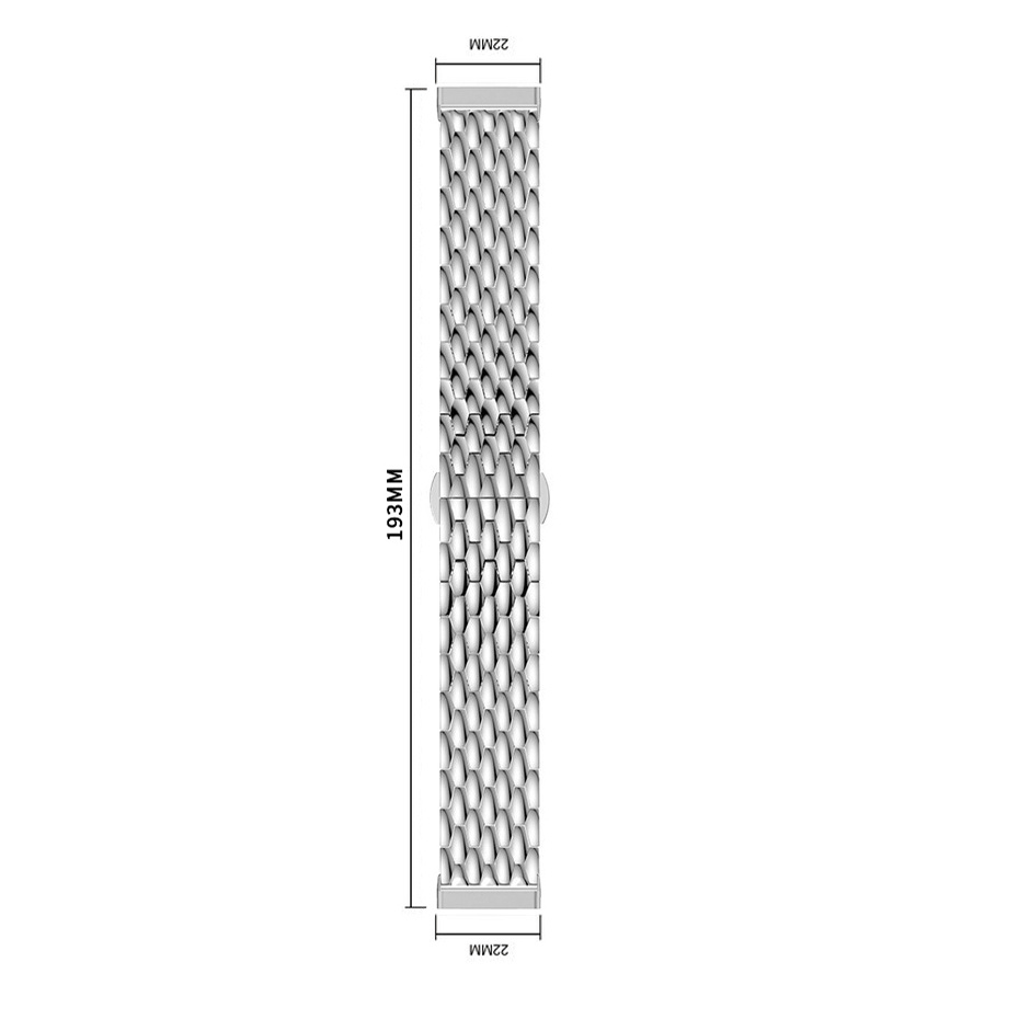 Fitbit Versa 3 / Sense Dragon Steel Link Strap - Silver