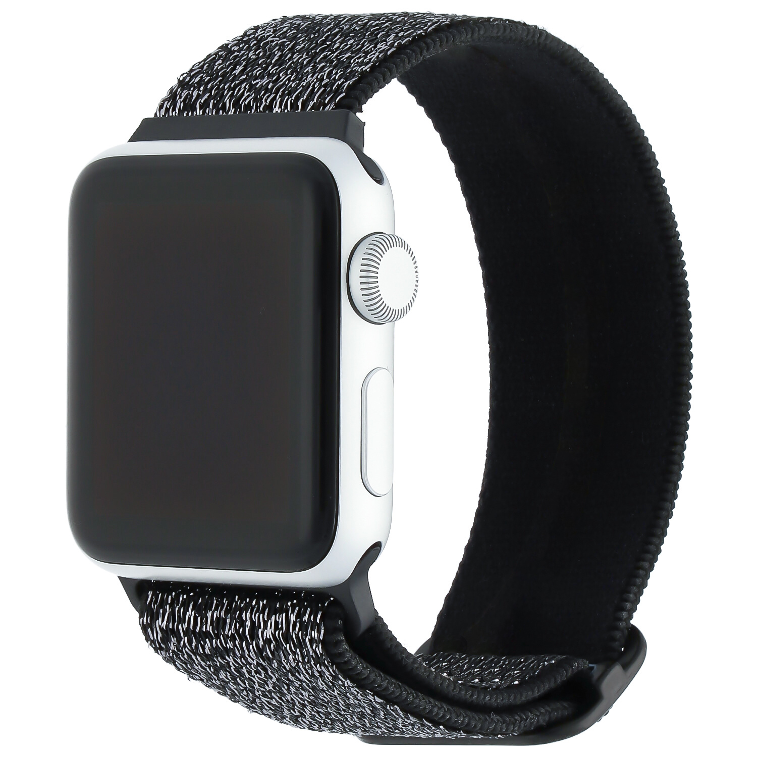 Apple Watch Nylon Woven Solo Strap - Glitter Black